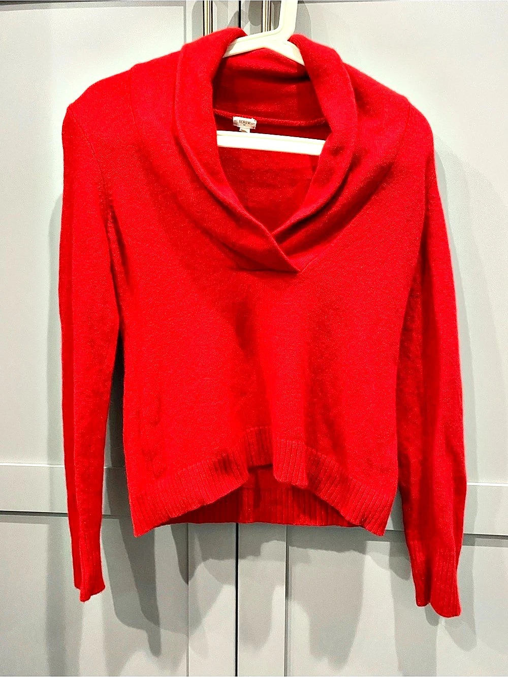 J.Crew Red Cowl Neck Sweater Size Medium